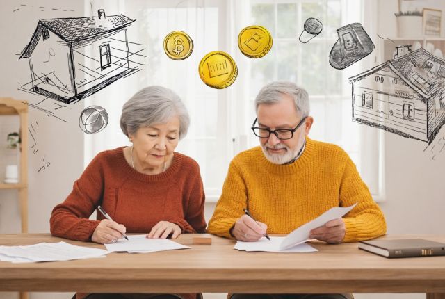 A Warm Illustration Of An Elderly 16Cc119C
